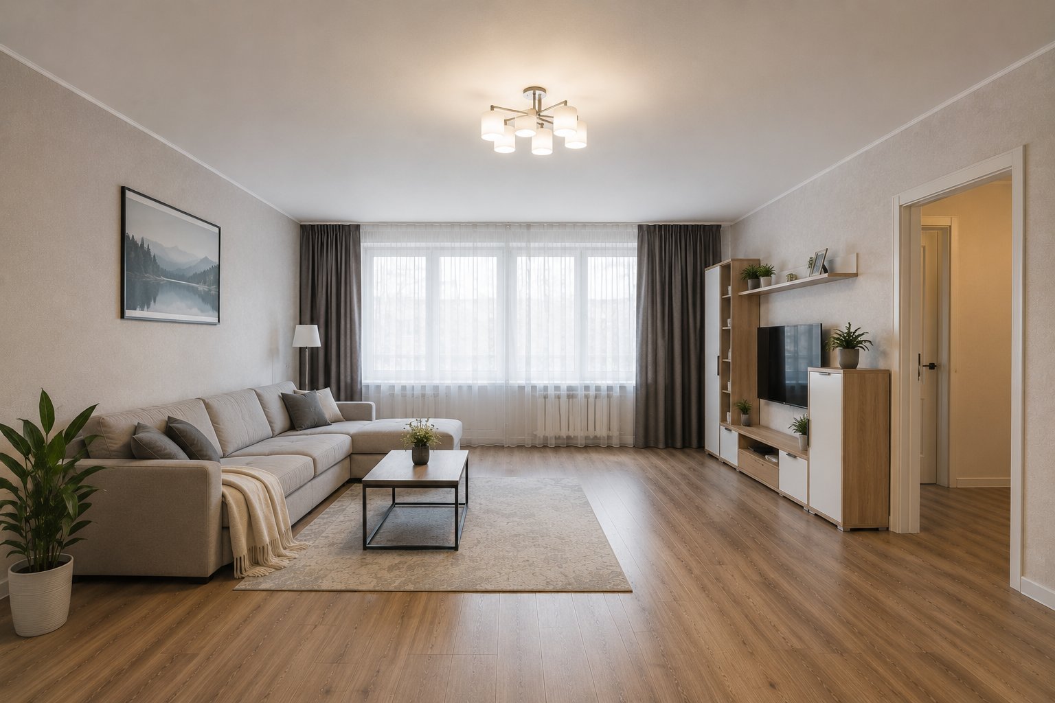 Просторная комната